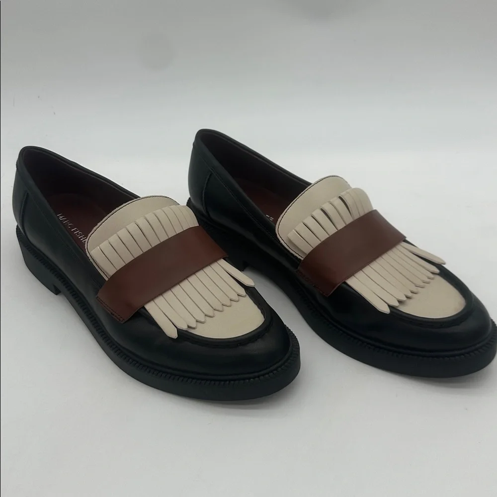 Marc Fisher Black Brown Creme MFCalixy Loafers Women’s Size 9.5M - Picture 6 of 16